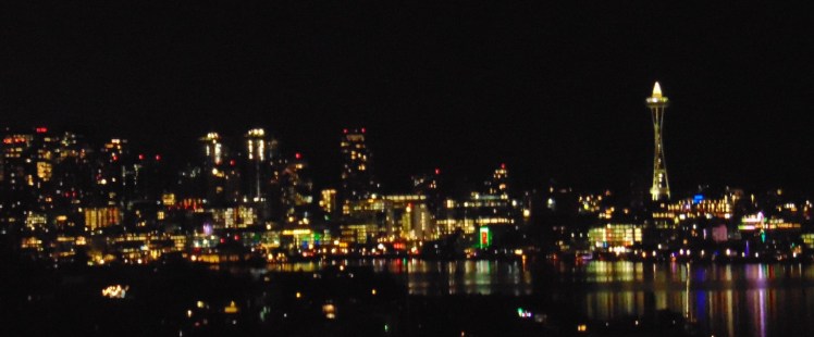 Seattle skyline at night